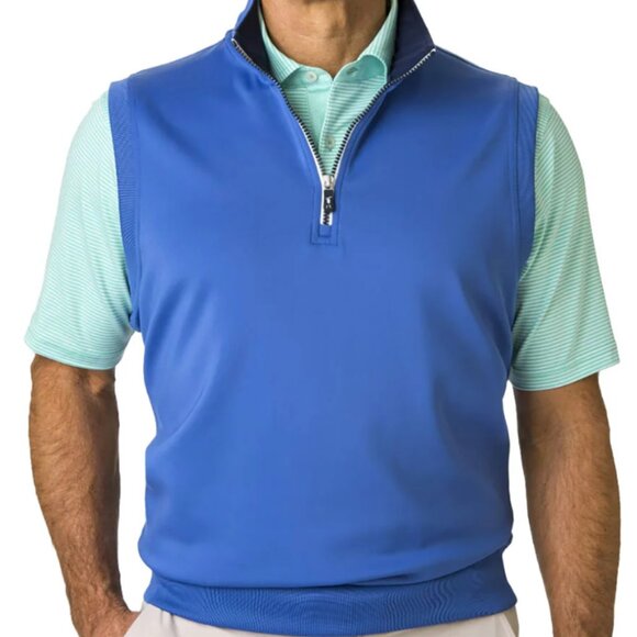 Fairway & Greene Caves Mens Golf Quarter-Zip Vest - Picture 1 of 1